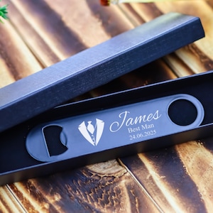 Personalised  Bottle Opener Gift, Engraved Wedding Gift for Best man, Father of the Bride, Usher Groomsman Wedding day Gifts Stag do