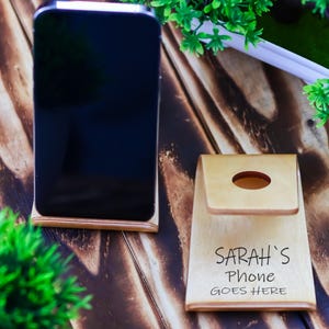 Personalised Phone Stand Wooden Personalised Gifts for Dad Fathers Day Gift  Christmas Presents Birthday Presents Gift for Him Gift for Her