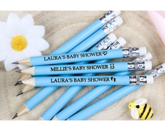 Matite blu per baby shower - Gioco per baby shower - Regalo per baby shower - Idea per baby shower