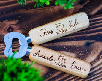 Apribottiglie in legno personalizzato - Regalo inciso al laser