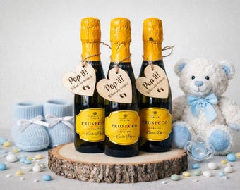 Pop IT-fleslabel hart babyshower - gastbedankje, cadeau nieuwe moeder