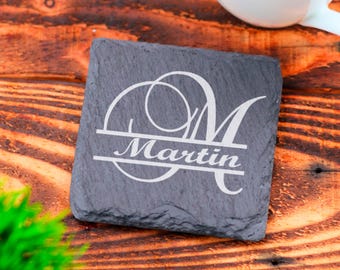 Personalised Slate Coaster - Laser Engraved Drink Coaster