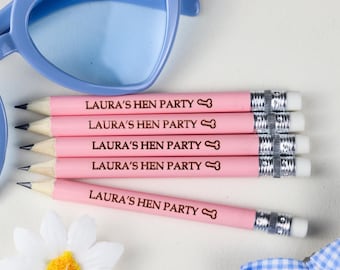 Matite rosa per addio al nubilato - Bomboniere per addio al nubilato con incisione Willy - Regali divertenti per la squadra della sposa