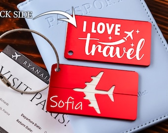 Personalised Engraved Luggage Tag - Custom Travel Accessory