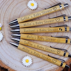 Personalised  Wooden Baby Shower Pen  - Laser Engraved -  Baby shower favours and gifts - Baby shower gifts - Baby Shower Pen