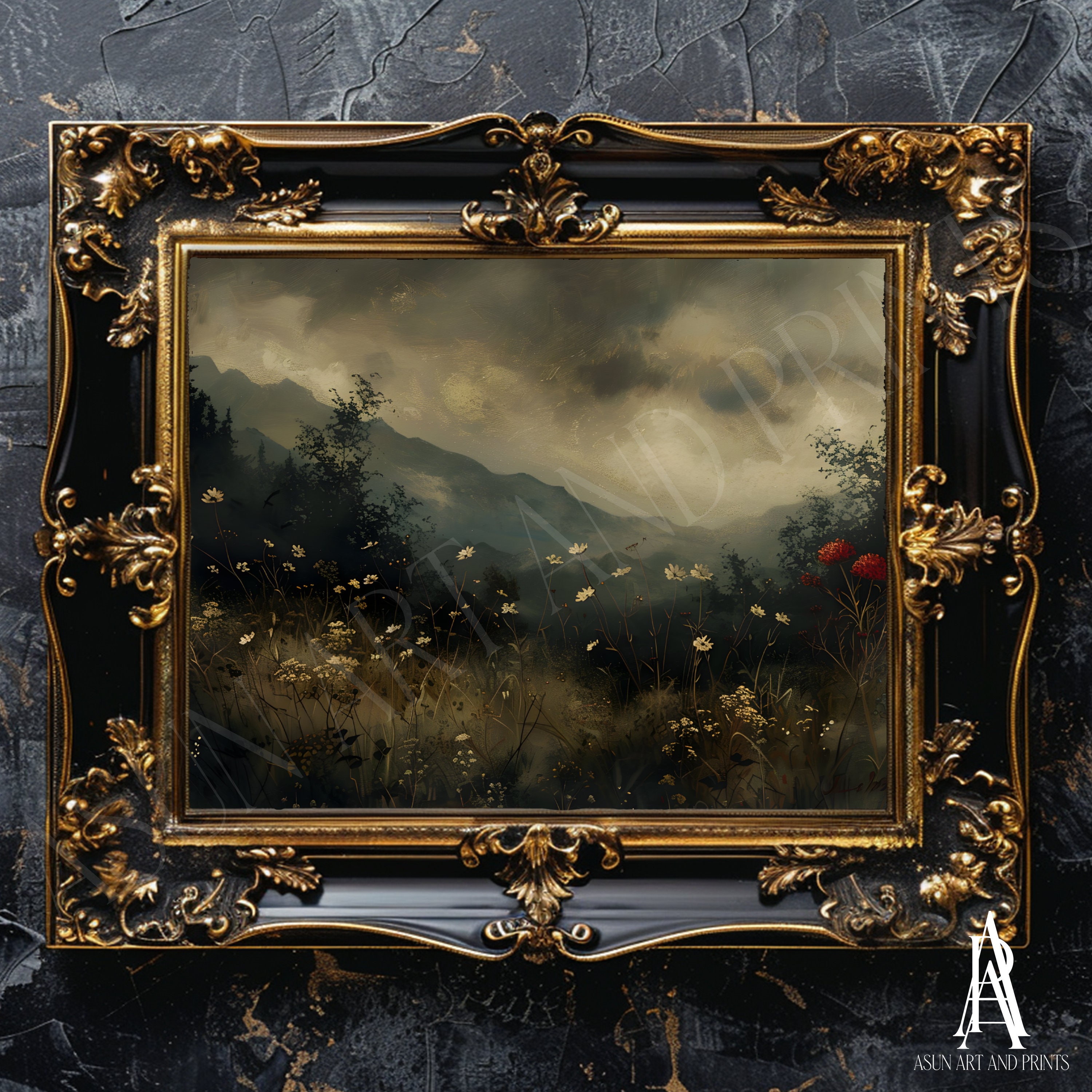 MOODY STORM FLOWER Moody Landscape, Moody Art, Moody Painting