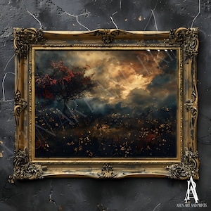 PRINTED & SHIPPED | moody landscape, moody art, moody painting, landscape art, country landscape, landscape print, landscape painting