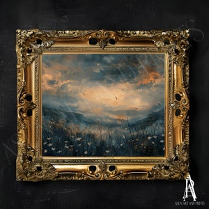 PRINTED & SHIPPED | moody landscape, moody art, moody painting, landscape art, country landscape, landscape print, landscape painting