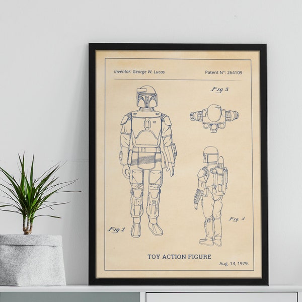 1979 Sci-Fi Action Figure Patent Poster - George Lucas Retro Cinema Poster, Vintage Wall Print A1/A2/A3/A4