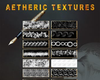 200+ Aetheric Photoshop texture brushes—textures taken from the formless void.