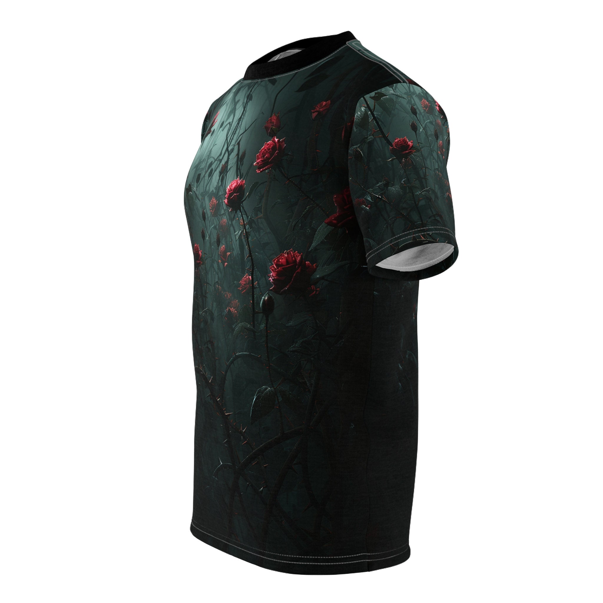 Discover Dark Gothic Rose Pattern 3D T-Shirt