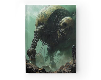 Grim dark sketchbook, robot apocalypse art,  dark robotics sketch book.  Journal - Blank