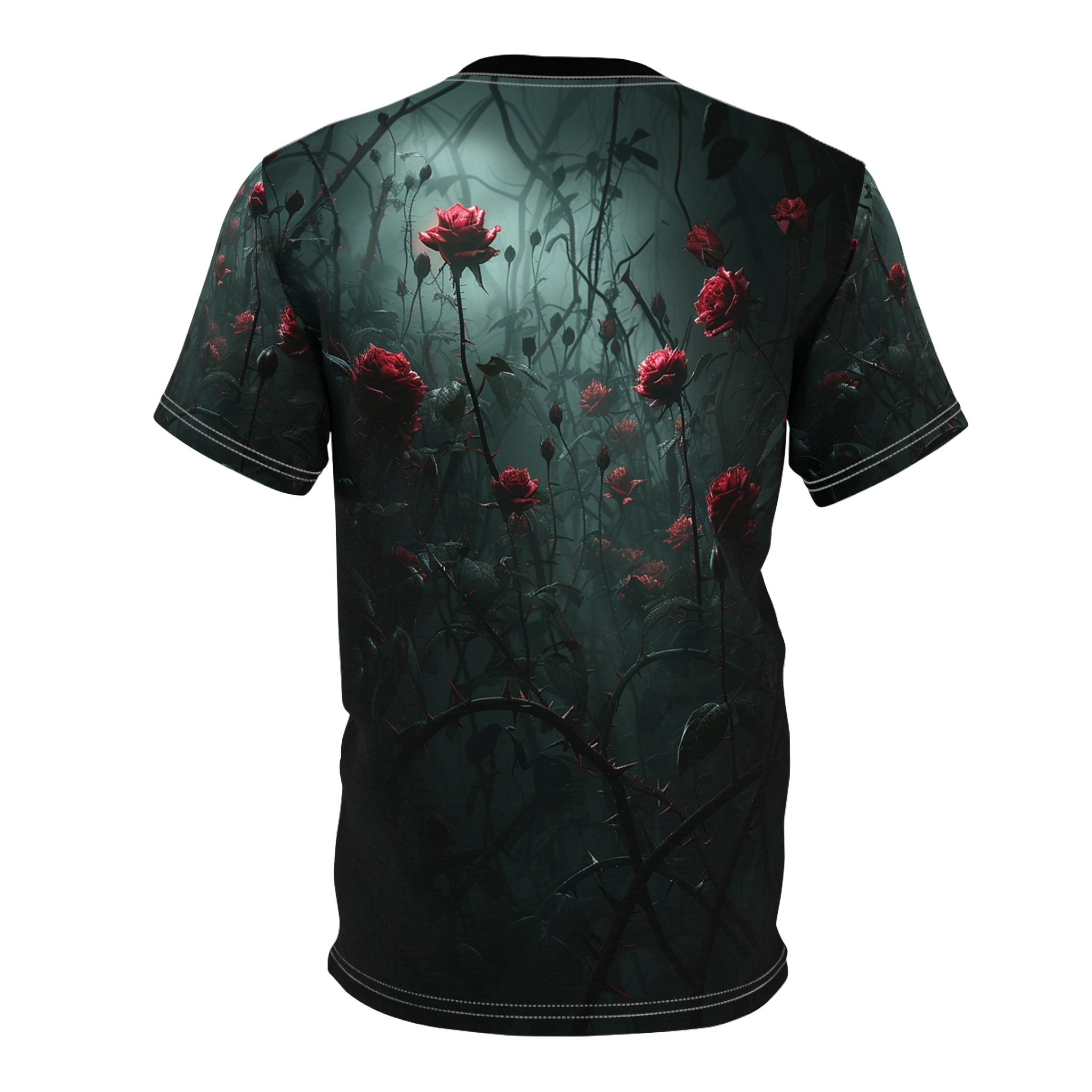 Discover Dark Gothic Rose Pattern 3D T-Shirt