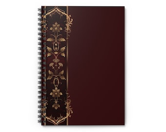 Renaissance style ribbon banding, Pretty artists notebook. Spiral Notebook - Ruled Line