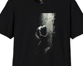 Uniseks softstyle T-shirt van het merk Disitil My Heart, occulte mode, historisch citaat op achterkant