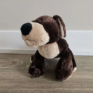 Ganz Cute Beige and Brown Puppy Dog Stuffed Animal Plush Toy 10&quot;