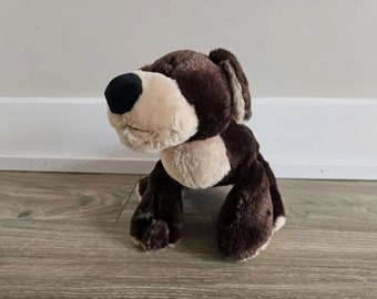 Ganz simpatico peluche beige e marrone cucciolo di cane farcito 10"