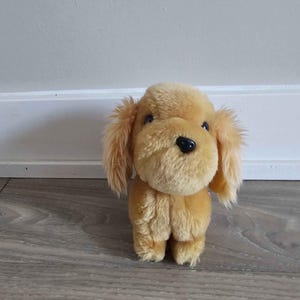 VINTAGE 1978 Dakin and Co Cute Golden Cocker Spaniel Stuffed Animal Plush Toy 7&quot;