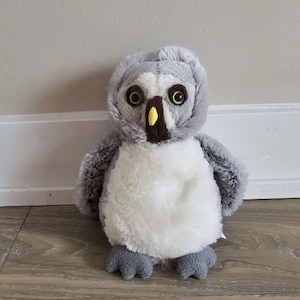 Ganz Webkinz Gray owl Stuffed Animal Plush Toy 11&quot;