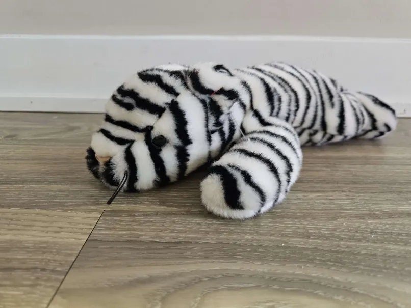 Vintage 2000 ty Beanie Buddies Blizzard the Tiger Stuffed Animal Plush Toy 13"