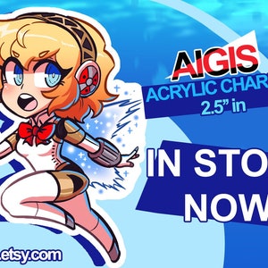 Persona 3 Aigis Acrylic Charm Keychain 2.5&#39;&#39;