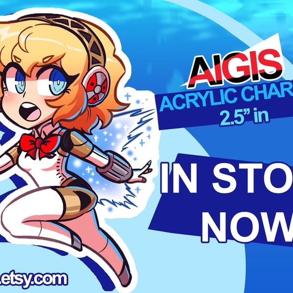 Persona 3 Aigis Acrylic Charm Keychain 2.5''