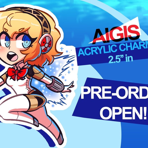 PREORDER Persona 3 Aigis Acrylic Charm Keychain 2.5''