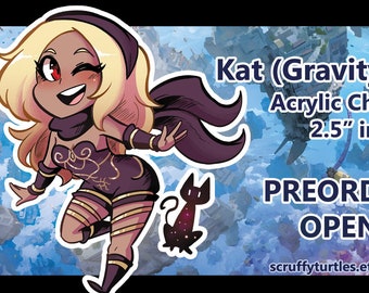 Ciondolo in acrilico GRAVITY RUSH Kat da 2,5"