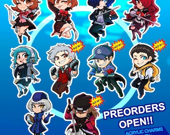 Charms acrílicos de 2,5'' de PERSONA 3