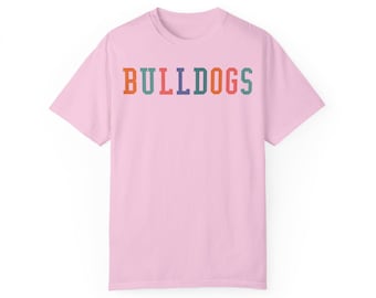 Bulldogs Bright Pastels Comfort Colors T-shirt | Georgia, UGA, Samford, The Citadel, Yale, SC State, Mississippi State