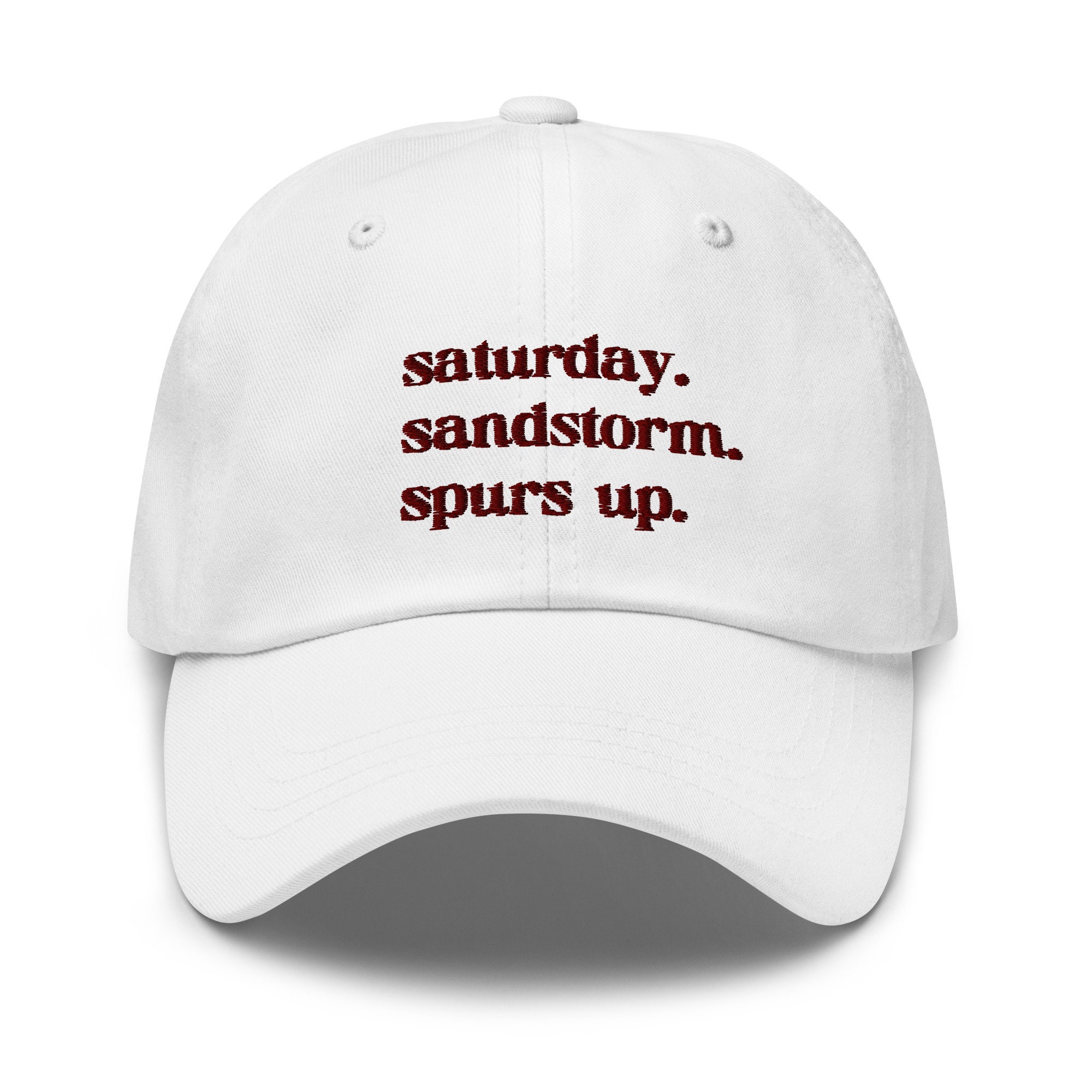 Saturday. Sandstorm. Spurs Up. Gameday & Tailgating Hat | Garnet 