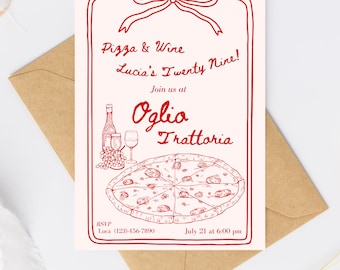 29th Birthday Invitation: Minimalist Dinner Party Theme (Digital Download) Editable