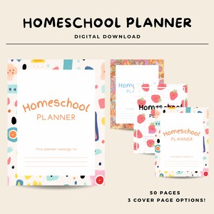 Homeschool Planner Printable: Minimalist Undated Lesson Plans (US Letter, Digital Download