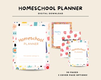 Homeschool Planner Printable: Minimalist Undated Lesson Plans (US Letter, Digital Download