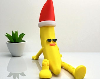 Lustige Bananenfigur: Humorvolle verstellbare Kunststoffstatue