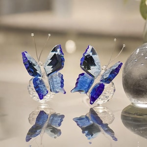 Butterfly Glass Paperweight, Butterfly Crystal Ornament, Animal Glass Figurine, Butterfly Crystal Figurine, Housewarming Gift