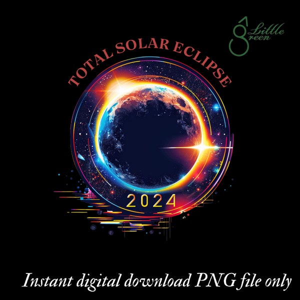 Eclipse PNG, Solar Eclipse 2024 PNG Download - High-Resolution Astronomy Event Illustration for April 8, 2024, Digital Artwork