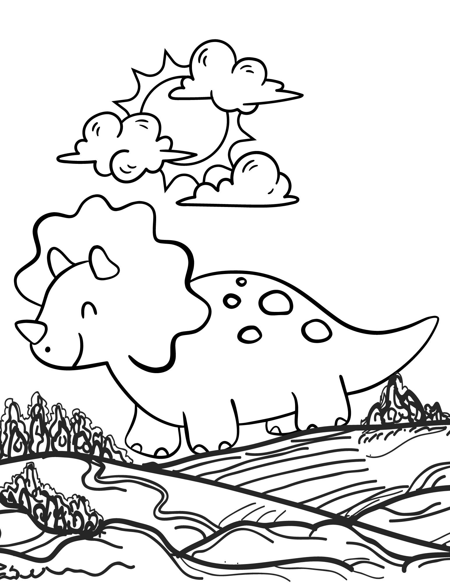 Dinosaur Coloring Pages- Homeschool, Toddlers, Preschool, Instant ...