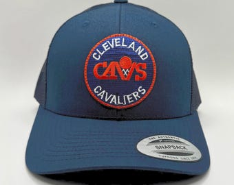 Cleveland 80’s Basketball Round Patch Hat (Blue)