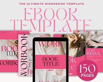 Elegant Pink Workbook Template: 150-Page Coaching Ebook (Canva Editable)
