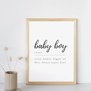 Baby Boy Definition Print: Nursery Wall Art (Digital Download)
