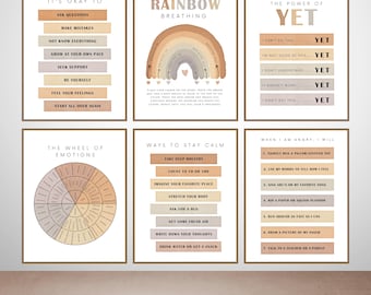 Calm Corner Poster Set: Kinder Therapie druckbare Wandkunst (Digitaler Download)