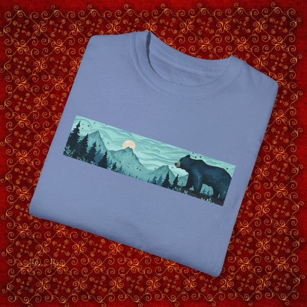 Bleau Bear Signature T-Shirt Original Art Tee Pre-Shrunk Soft-Washed Cotton Tee for Earth Lover Gift Socially Conscious Gift Tee Earth Day