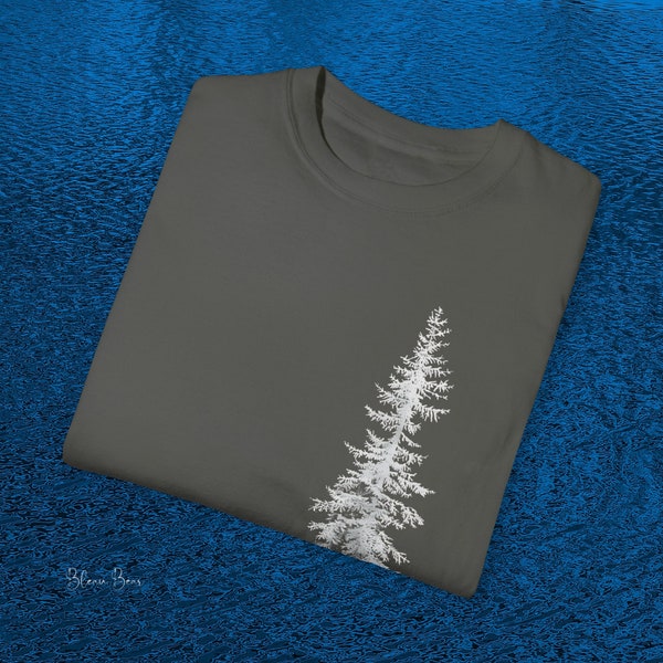 Lone Tree T-Shirt Original Art Tee Pre-Shrunk Soft-Washed Cotton Spring Tee for Nature Enthusiast Socially Conscious Gift Tee Earth Day