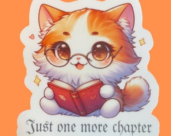 Orange Cat Sticker | Just One More Chapter