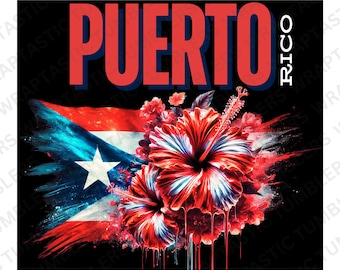 Verpackung für Porto Rico Flagge: Flor De Maga Blumen (PNG)