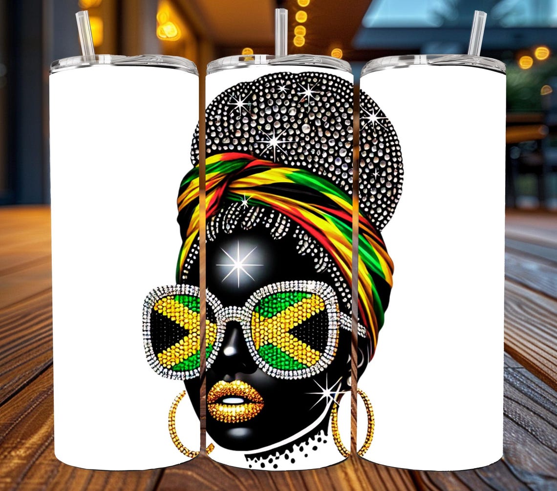 Jamaica Png Svg Black Woman Svg Tumbler Wrap Rastafarian Black Culture ...