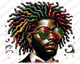 Juneteenth Black King PNG SVG: Afro Man Freedom Design