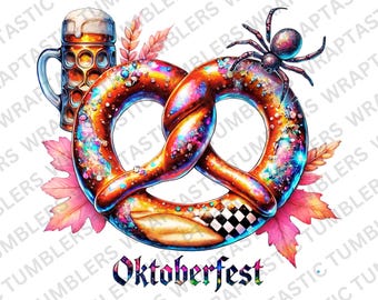 Oktoberfest Pretzel & Stein PNG: Bavarian Beer Fest Design (Digital Download)