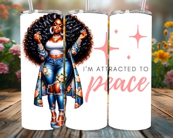 Black Woman Inspirational Quotes, Black Queen Affirmations Tumbler Png Motivational 20oz Skinny, Positive Affirmation, Afro Png, Blessed Png